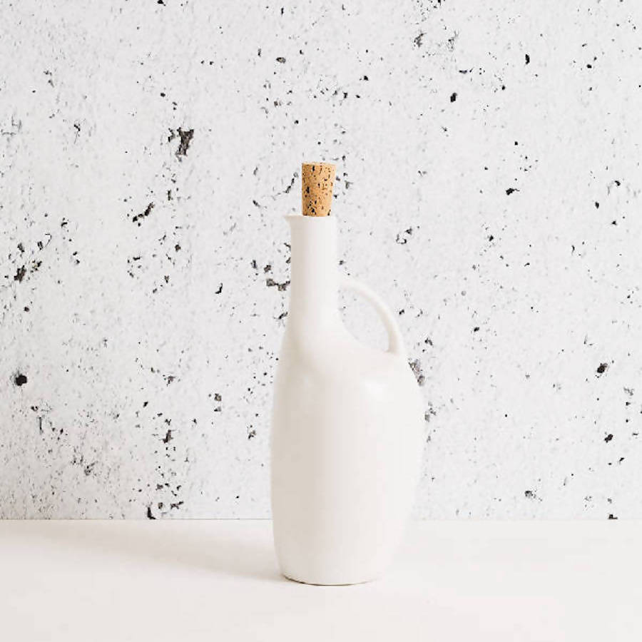 Stoneware Olive Oil Bottle | Canard 34oz - dwellandremainGHARYAN Stoneware & More North America