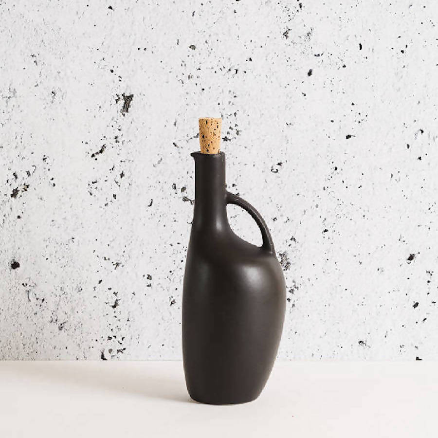 Stoneware Olive Oil Bottle | Canard 34oz - dwellandremainGHARYAN Stoneware & More North America