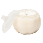 Warm and Cozy Soy Candle - White Translucent Glass Pumpkin Jar - 20 oz - Shop_nameSweet Water Decor